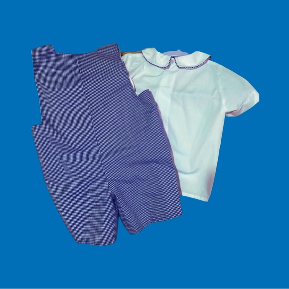 OLE MISS REBELS Smocked Navy Jon Jon w/ Shirt Toddler Size 18 Month Worn Once - Picture 7 of 9